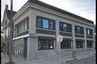 The Strong Blocks office, a corner building on a Milwaukee avenue.