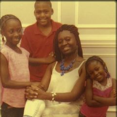 Dana with her three children.